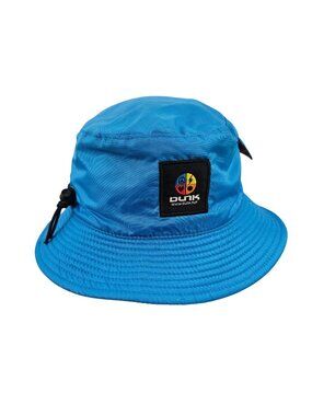 Dunk Wear Bucket Hat Blue Orange Nylon Adjustable Drawcord Coin Pouch Lined